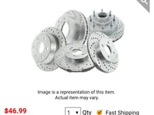 Price comparison on the rear rotors, i paid $90 you will only pay $60. 