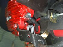 The wire end fits through the bracket hole perfectly.