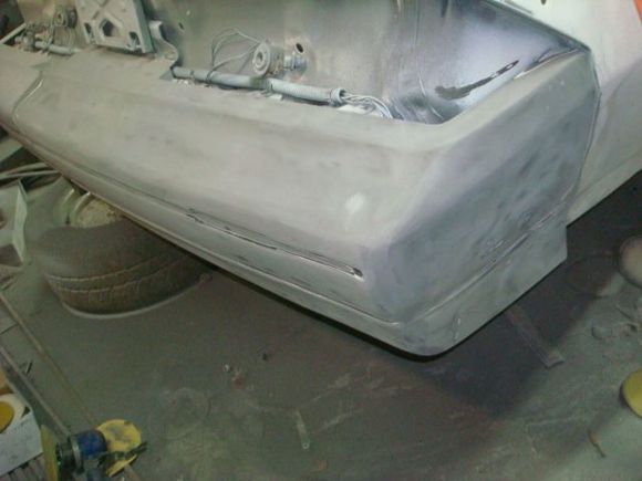 Had to go to 80 grit to get through most of the paint layer and then will finish it with 180.