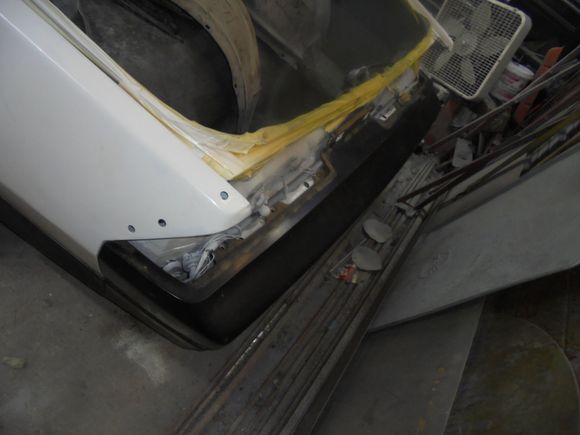 Test fitting the bumper cover off the parts car. 