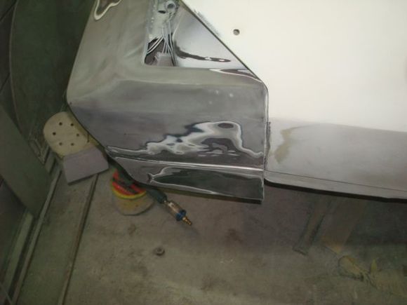 This end has damage from the same wreck that messed up the quarter so will be repairing it.