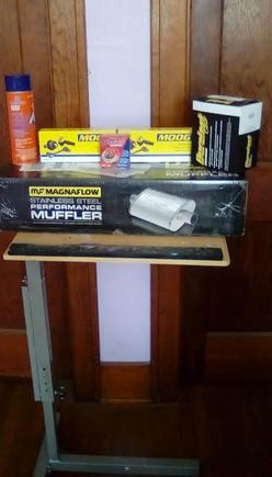 poly end links, distributor cap ,180 thermo, healiner adhesive.