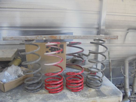 New BMR 1 inch drop springs in the center, stock NNN on the outers.