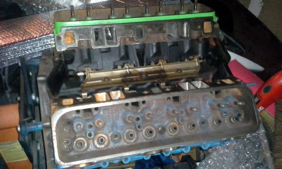 The bottom end is assembled, and I installed an LT1 cam to try to boost the power and efficiency of the 305 a little.  The heads are the 58cc LB9 heads, ported, polished and port matched to the TPI.