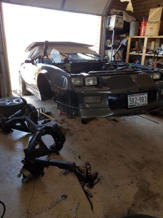 Old kmember out. Ready for LS power.