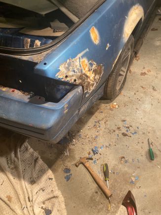 Other than this dent on the quarter, the car is super straight 
