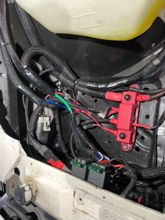 Made my old battery location the power distribution block. I know it looks like a lot wires but I enjoyed making all of it. 