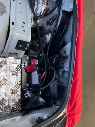 Moved the battery to the spare tire spot