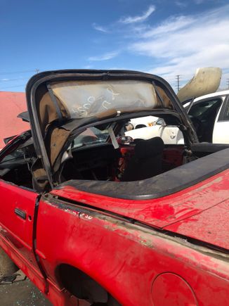 I got the convertible frame today... but somebody cut a V shape into the trunk. So the trunk is no good. 