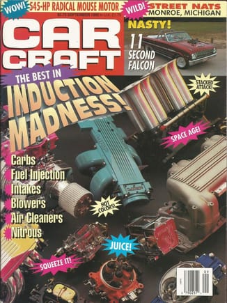 MRP Composite Plastic TPI System on the cover of September 1990 Car Craft magazine. 
