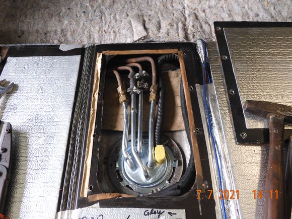 The 255 LPH fuel pump gave up the ghost pumping against shutoff head, I had purchased a stock 100 LPH pump in anticipation.  Also my tank level worked for a couple of days after installing the new cluster, but lately was reading high at around 3 oclock 