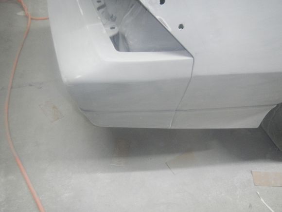 Bumper cover scuffed in prep for 2 more coats of epoxy.