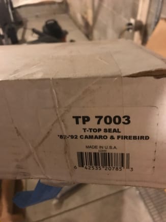 new t-top seals $100 shipped