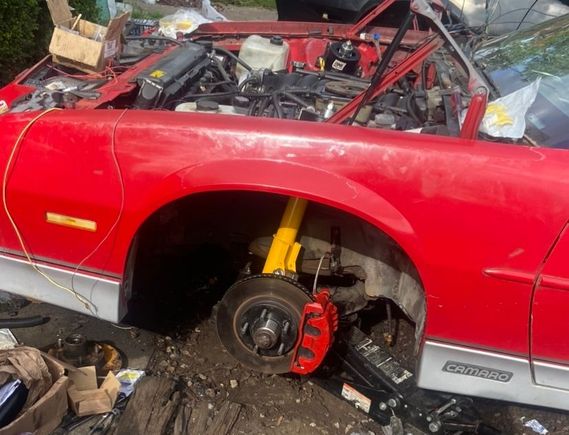 Cool brakes painted red for more stopping power