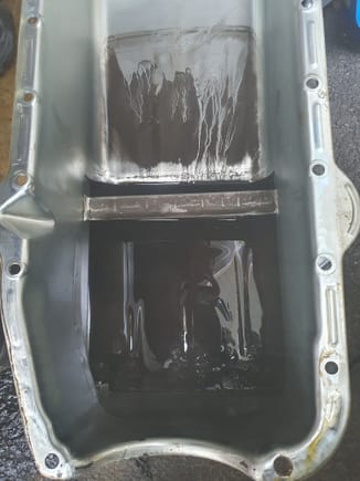 metal in oil pan 