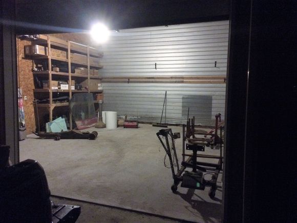 Single ceiling light and single outlet