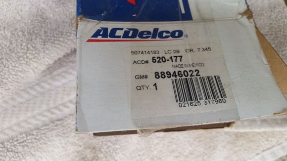 AC Delco shock part numbers