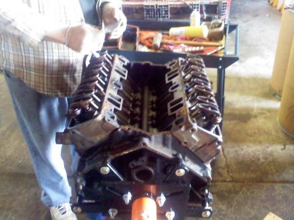 1977 350 4 bolt SBC that is going to be my new power plant. Just tearing it down, getting it ready to take out to the engine shop.