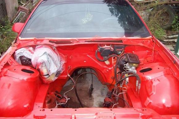 026 engine compartment cleaned out and painted