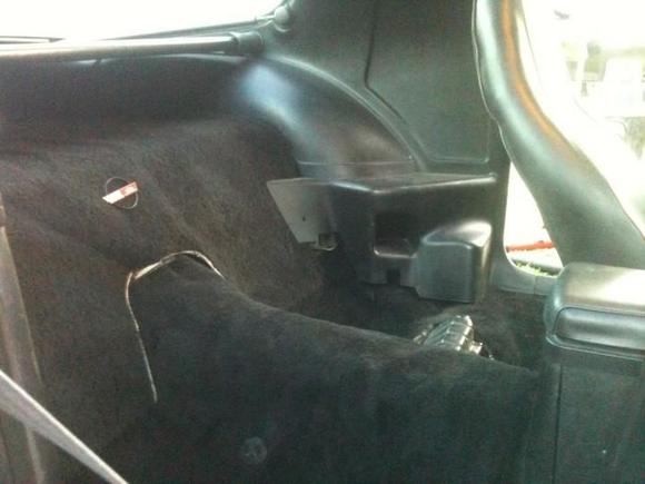 mark iroc int rear...I sold the original seats from this car which almost paid for the car.. never did put the rears back in since I hate giving rides to people..and I dont scoot my seat up for no one...Notice the factory no radio sail panels