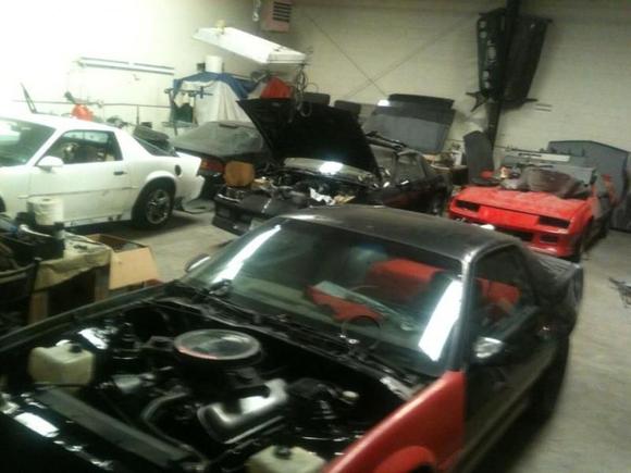 inside the shop ..All Irocs or Z28s