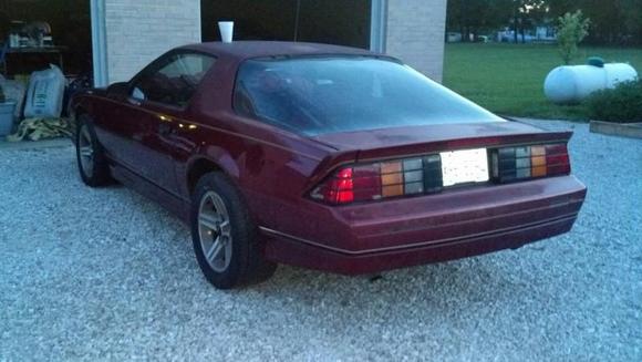 the rear