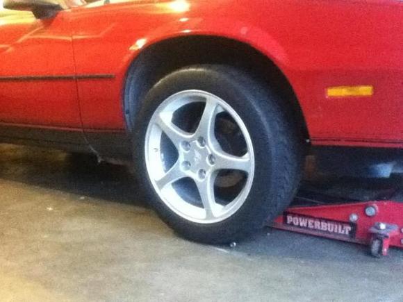 Fitting my C5 wheels.