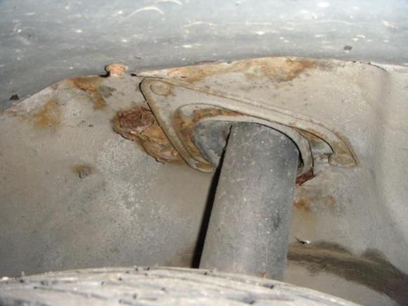 Wheel well that I will patch.