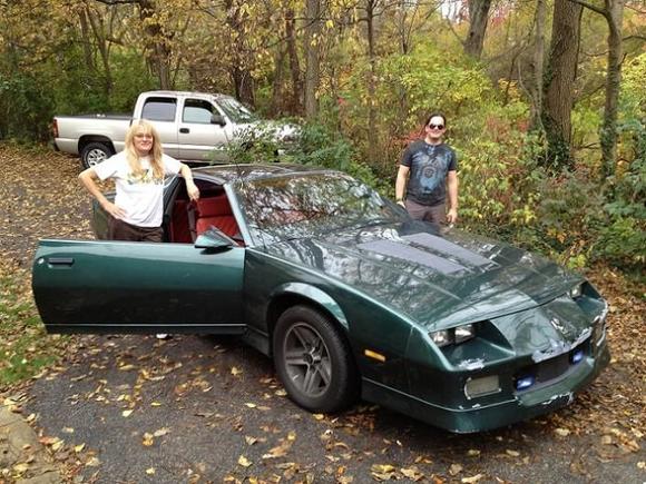 My mom and my brother right after I got her in the drive!