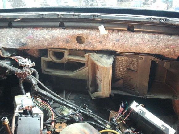 Heater box, central Dash area.