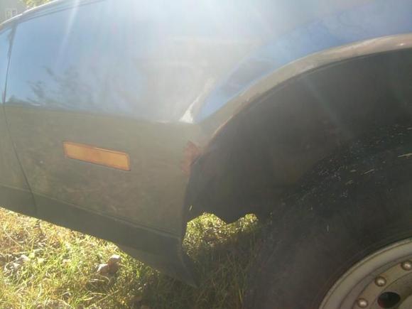 A nick of rust and minor dent.