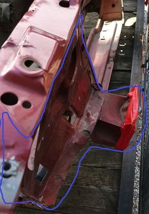 Circled in Blue, the repair that must be done