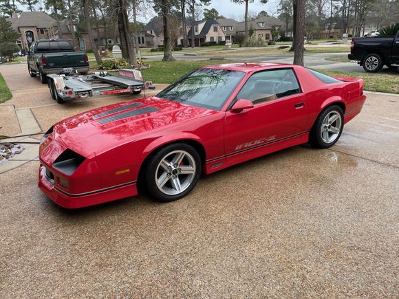 Towed it home on the U-Haul auto transport trailer behind my 2001 F250SD diesel.