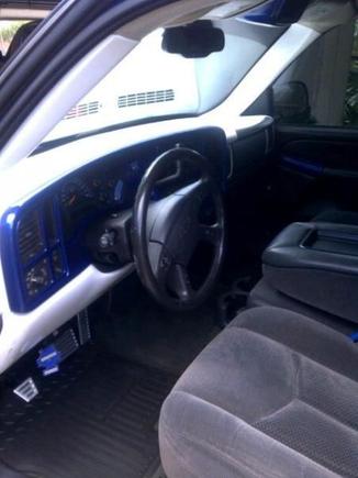 The inside of my Truck! Custom Billet Pedals! Sanded down plastic pieces and primered and painted with a spray gun! u like/
