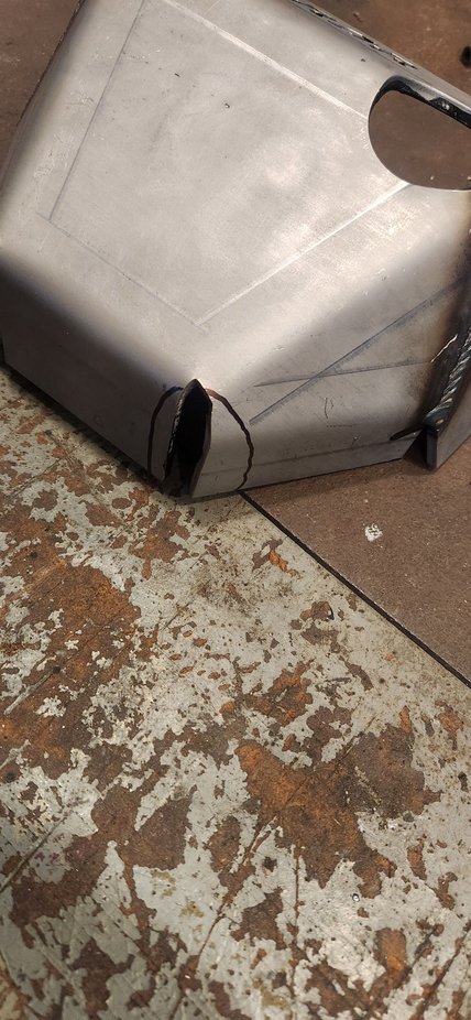 I didn't like the idea of welding this on and then not being able to easily retrieve the oil fill plug if it was to get dropped down in it. 