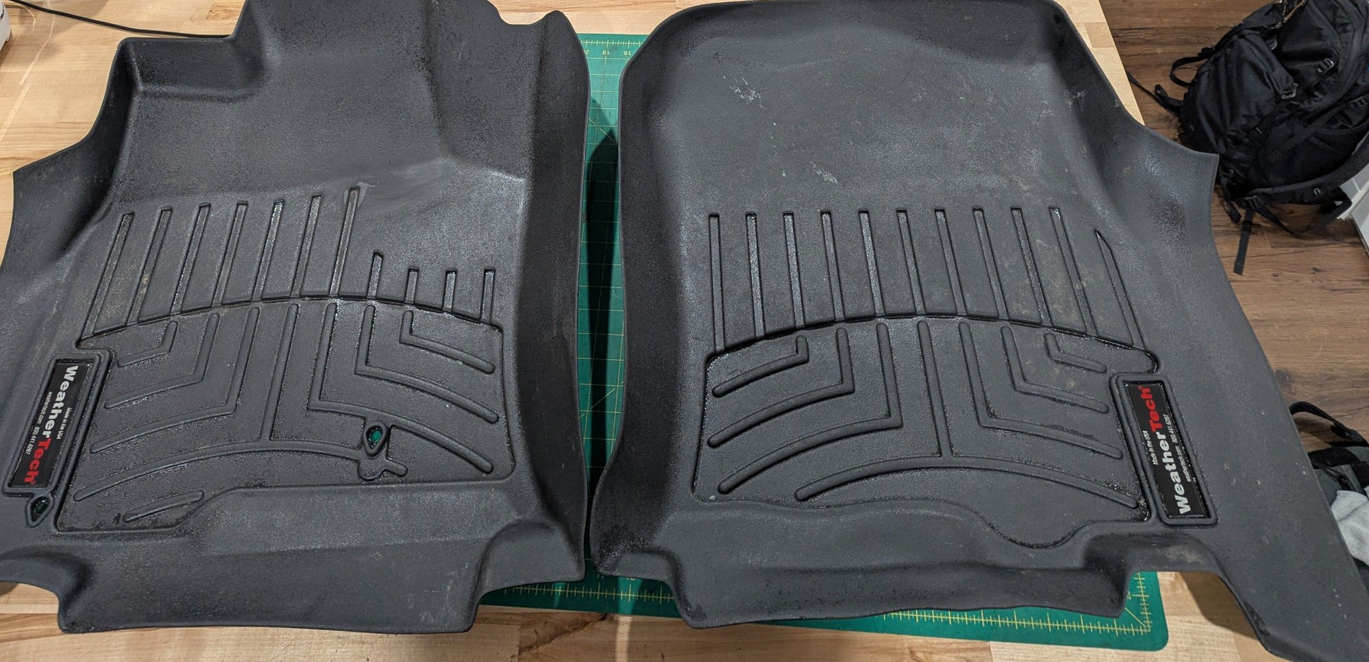 WeatherTech Floor Mats - A little wear is visible and they could use a good scrub down, but are in overall good condition. 