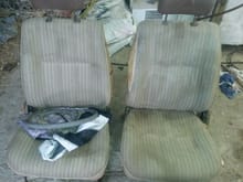 84 bucket seats for the truck to replace the chevy luv bench that died