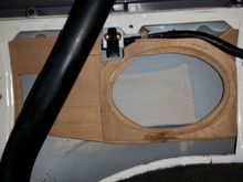 LH rear speaker support installed