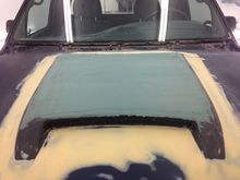 Fiberglass filler added to the scoop to strengthen it up