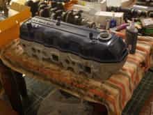 Head with valve cover sitting on