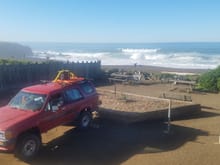 Tailgating at Shamel Park, Cambria  Big Surf this weekend!