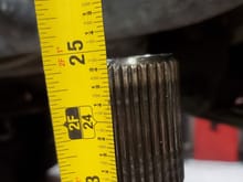 Here's a 2nd gen shaft which measures 24 7/8"...