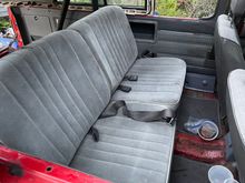 Back seat in. Interior is just about inhabitable now.