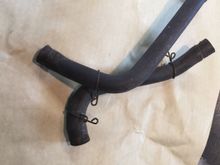 Idle air control valve hoses, old and cracked.
