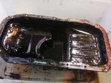 22RE Rebuild: Pan off, filled with sludge