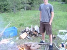 Me by campfire