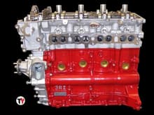 Toyota Tacoma 2.7L 3RZ-FE engine.  Quality rebuild by NW Team Yota in custom red.