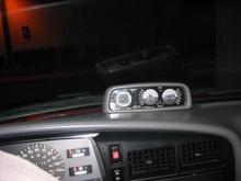 This is how my altimeter/clinometer/tilt gauge sits on my dash.  I thought it was going to be too big and intrusive, but it's just the right size.