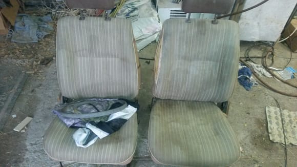 84 bucket seats for the truck to replace the chevy luv bench that died
