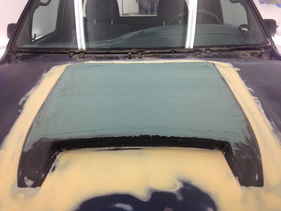 Fiberglass filler added to the scoop to strengthen it up